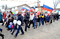 Торжественный митинг, посвященный 70-летию Победы в Великой Отечественной войне 1941-1945 годов, в с. Шаркан. Праздничное шествие делегации Администрации муниципального образования "Шарканский район". Снимок 4